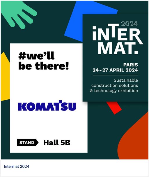 Komatsu auf der Intermat 2024